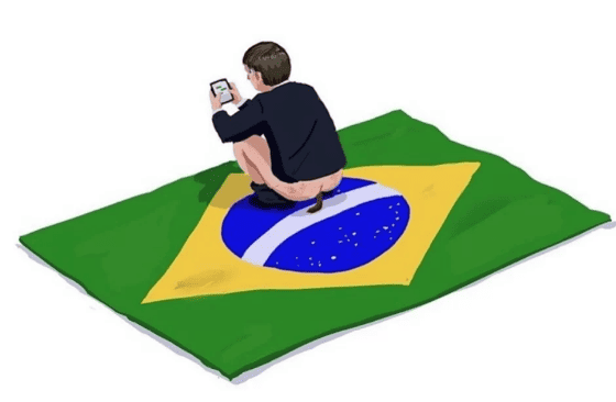 Caixa cancela exposição que mostra Bolsonaro defecando em bandeira, após grande repercussão negativa